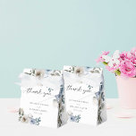 Ballotins Bleu Dusty Mariage Floral Élégant Script Rustique<br><div class="desc">Elégant bleu bleu foncé mariage personnalisé ballotin</div>