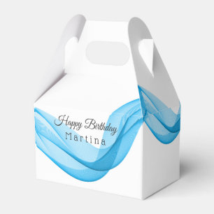 Ballotins Bleu Écharpe Anniversaire ou Mariage Favor Box