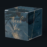 Ballotins Bleu élégant et or<br><div class="desc">Jolies fleurs et volutes dorées sur fond bleu foncé. Personnalisez le texte en quelques clics.</div>