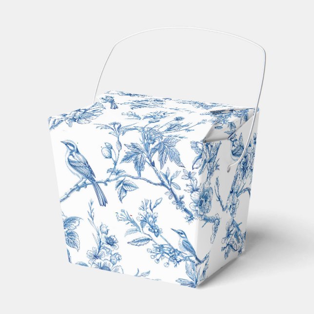 Ballotins Bleu et blanc Chinoiserie Fleurs Oiseaux (Verso)