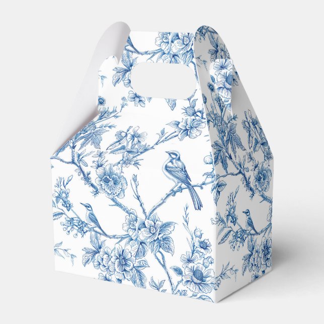 Ballotins Bleu et blanc Chinoiserie Floral Oiseaux (Verso)