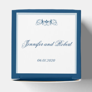 Ballotins Bleu et blanc de la marine avec boîte à accents fl