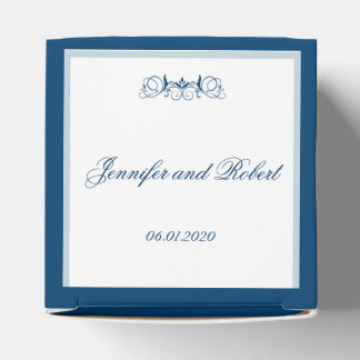 Ballotins Bleu et blanc de la marine avec boîte à accents fl