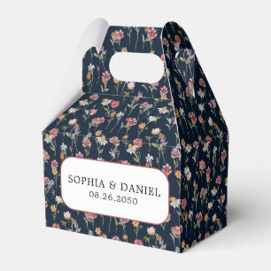 Ballotins Bleu Fleur sauvage de la Marine Boîte de Faveur ma