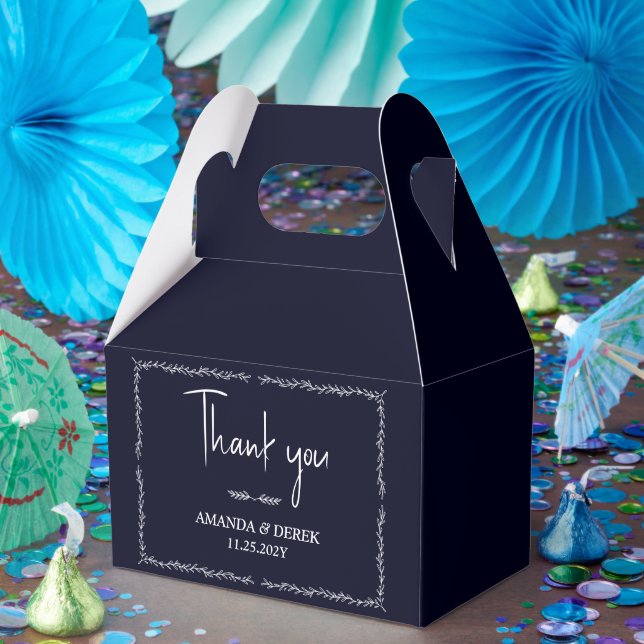 Ballotins Bleu foncé riche boîte de préférence mariage (Fête)