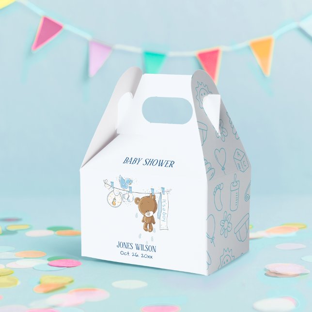 Ballotins Bleu garde-robe garçon accroché sur le Baby shower (Créateur téléchargé)