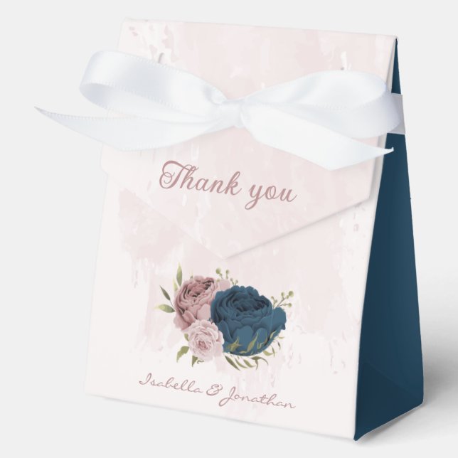 Ballotins bleu marine rose mariage (Recto)