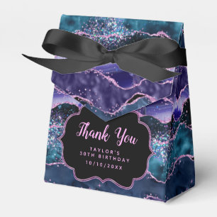 Ballotins Bleu Nuit Ocean Agate Violet Anniversaire Merci