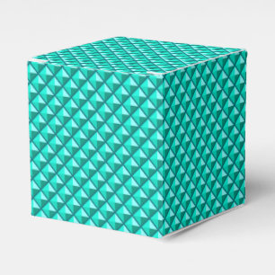Ballotins Bleu paon, aspect émail, grille cloutée
