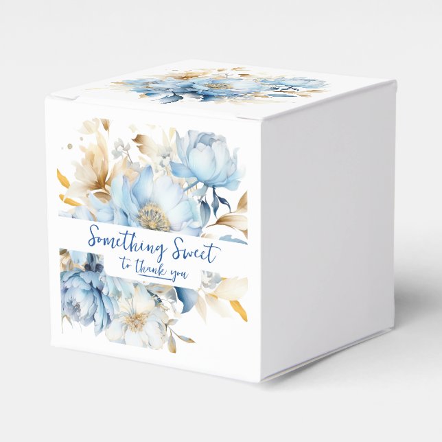 Ballotins Bleu Poussiéreux Floral Or (Verso)
