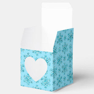 Ballotins Bleu Snowflakes-BOÎTES DE FAVORISER, style carré à