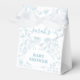 Ballotins Bleu Toile Ours Baby shower Garçon