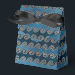 Ballotins Bleu Vintage Grunge Nautilus<br><div class="desc">Cadeau boîte à motif de vagues de mer en détresse dans des nuances de bleu et de bronze.</div>