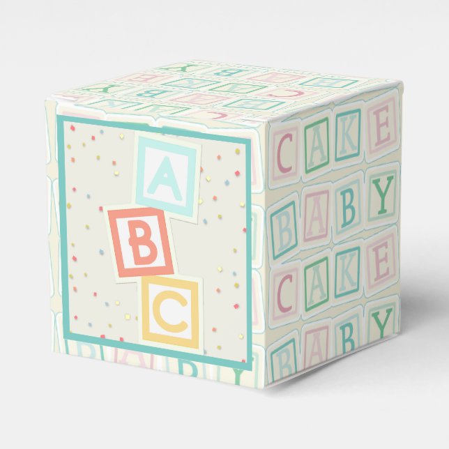 Ballotins Blocs de Ballotin de Baby shower mignon avec ABC (Verso)