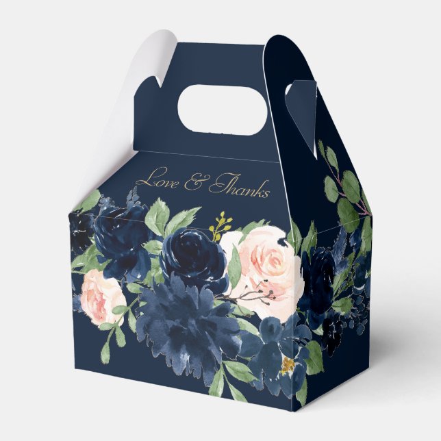 Ballotins Blooms Chics | Dark Romantic Navy Bleu et Blush (Verso)