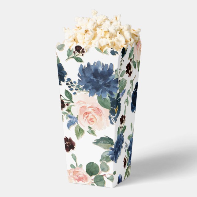 Ballotins Blooms Chics | Motif bleu marine et rose pâle (Sauté)