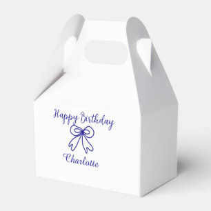 Ballotins Blue bow CUTIE AJOUTER NOM BABY heureux anniversai