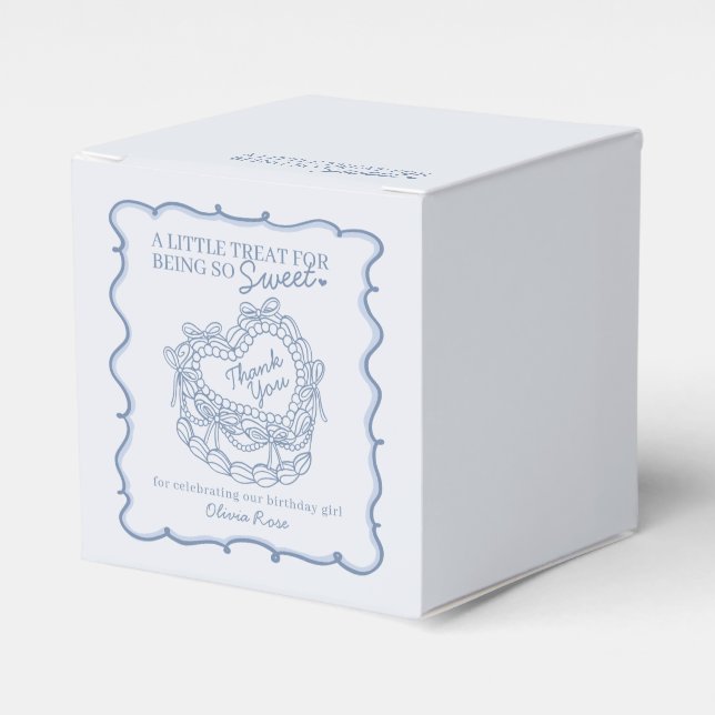 Ballotins Blue Bow Retro Coquette gâteau Coquette Anniversai (Verso)