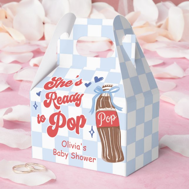 Ballotins Blue Bow She's Ready to Pop Baby Shower (Mariage)