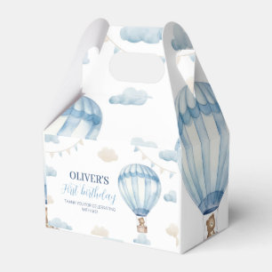 Ballotins Blue Brown Teddy Bear Anniversaire Ballotin