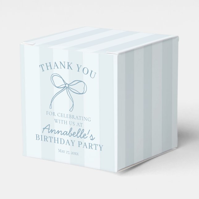Ballotins Blue Coquette Bow Pastel Anniversaire Dessert (Verso)