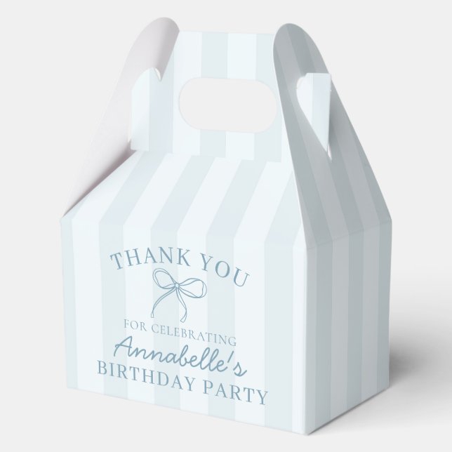 Ballotins Blue Coquette Bow Pastel Fête d'Anniversaire Desse (Recto)