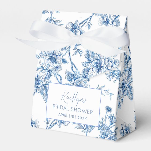 Ballotins Blue et blanc Chinoiserie douche de mariage (Verso)