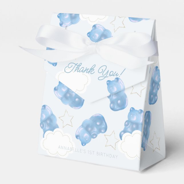 Ballotins Blue Gummy Bear Boy Anniversaire (Verso)