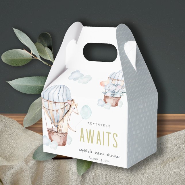 Ballotins Blue Hot Air Balloon Safari Animaux Baby shower (Créateur téléchargé)
