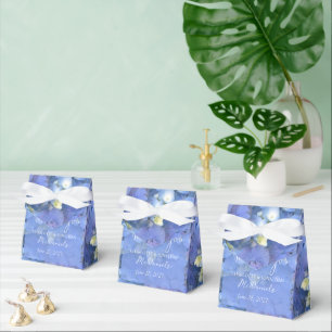 Ballotins Blue Hydrangea Petals Mariages Noms personnalisés
