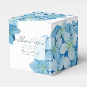 Ballotins Blue Hydrangea Sophisticated Wedding Favor Box