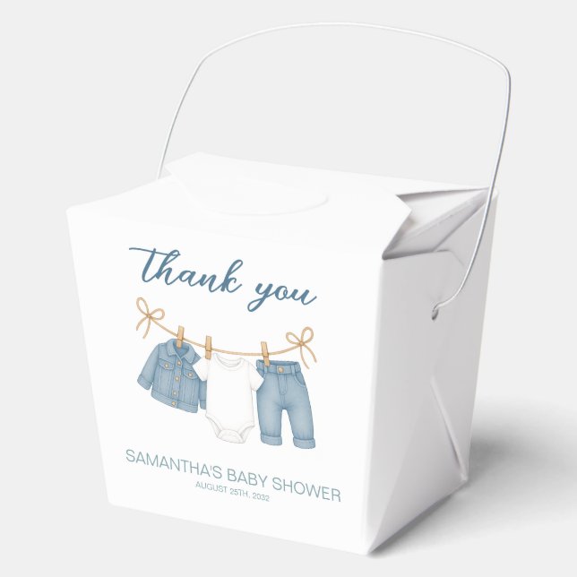 Ballotins Blue Jean Baby sur le chemin Baby shower (Recto)