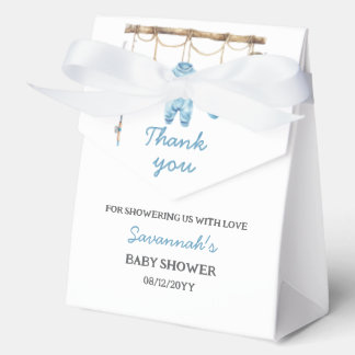 Ballotins Blue Little Fisherman Baby Shower Favor Box
