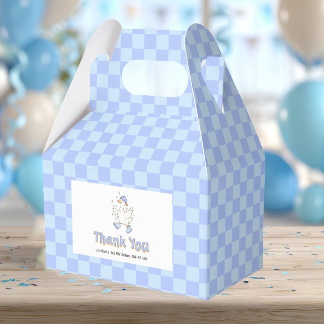 Ballotins Blue One Silly Goose - Premier Anniversaire Garçon (Blue One Silly Goose. Girl First Birthday Favor boxes.)