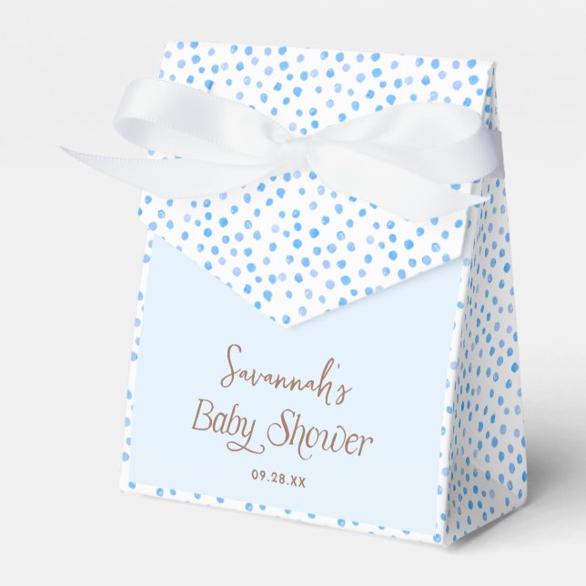 Ballotins Blue Polka Dot Teddy Bear Baby shower (Verso)