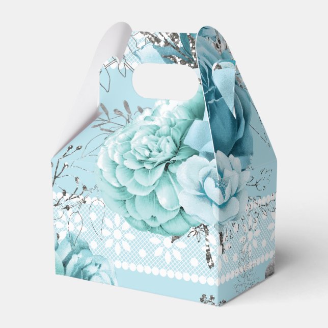 Ballotins Blue Roses Lace and Silver détails (Verso)