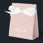 Ballotins Blush Classic Moderne Mariage Monogramme<br><div class="desc">Blush Classique Moderne Monogramme Mariage Faveur Boîtes</div>