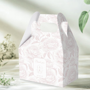 Ballotins Blush Rose Armoiries Monogramme Chinoiserie Pivoin