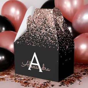 Ballotins Blush Rose Gold Monogramme Pailleté Rose Noir