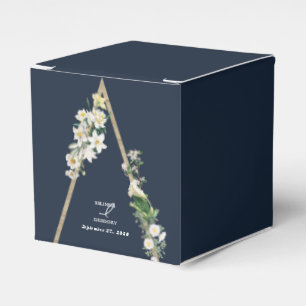 Ballotins Bohème Bohème Pyramide Flore Blanche Mariage Bleu