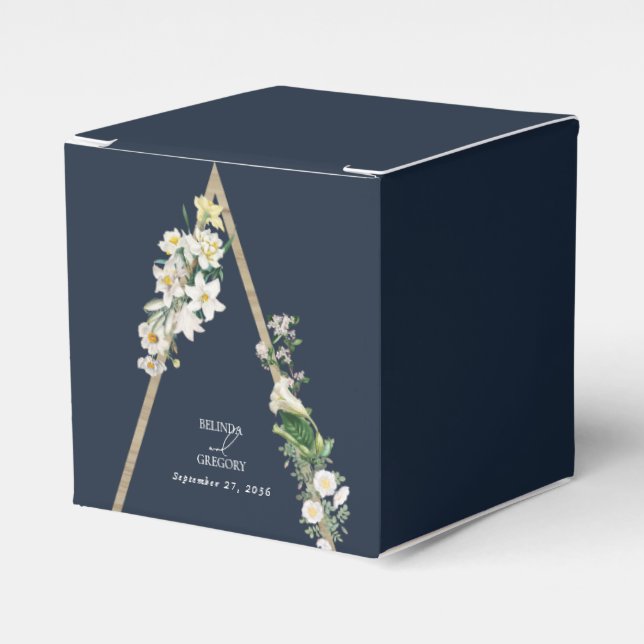 Ballotins Bohème Bohème Pyramide Flore Blanche Mariage Bleu (Verso)