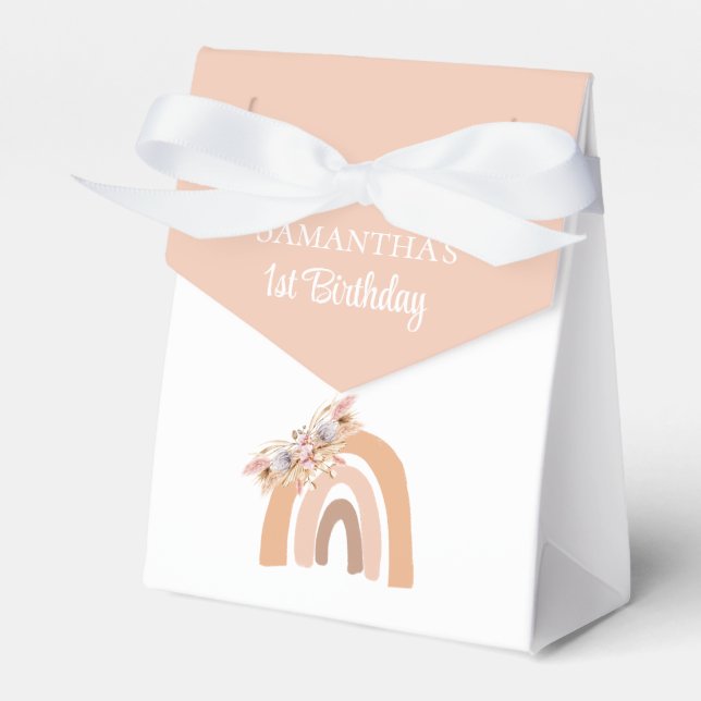 Ballotins Bohème Floral Arc-en-ciel rose pastel Ballotin (Verso)