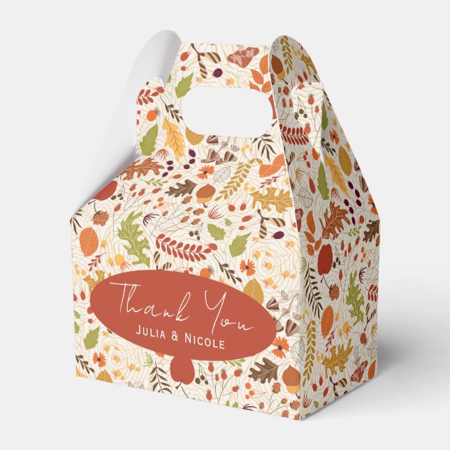 Ballotins Bohème séché Rustique Floral Automne Falls Mariage (Verso)