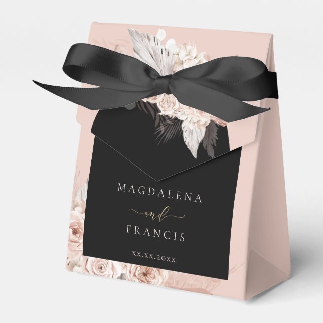 Ballotins Boho Arch mariage boîte de faveur (Verso)