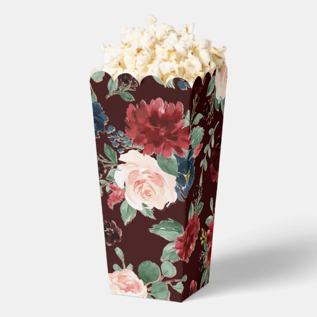 Ballotins Boho Bloom | Bourgogne foncée et Motif bleu marine (Sauté)