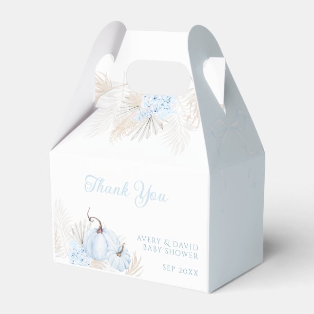 Ballotins Boho Blue Citrouille C'est un garçon Baby shower d (Verso)