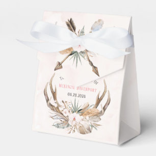 Ballotins Boho bois de cerf et florales Baby Shower