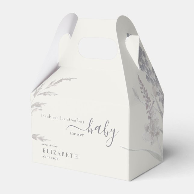 Ballotins Boho Fleur sauvage Floral Cream Baby shower (Verso)
