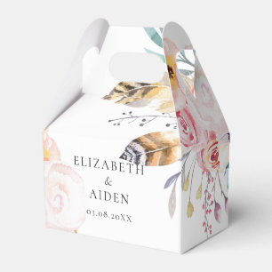 Ballotins Boho Floral Feathes & Mariage d'eau