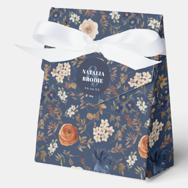 Ballotins Boho Floral Nom Date Mariage (Recto)